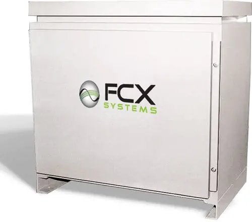 FCX Systems converter cabinet with FCX Systems logo